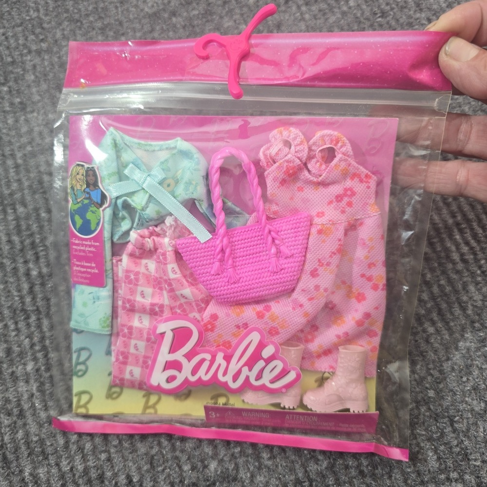 Barbie Doll Clothing, Fashion and Accessory Pack with Cottage Core Theme